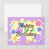 Happy Birthday Briefkaart (Voorkant / Achterkant)