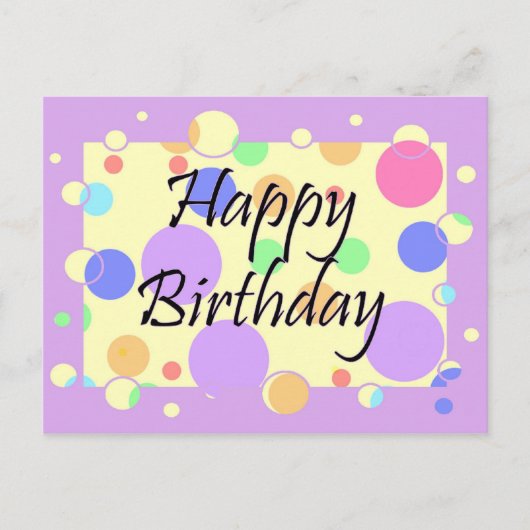 Happy Birthday Briefkaart (Voorkant)