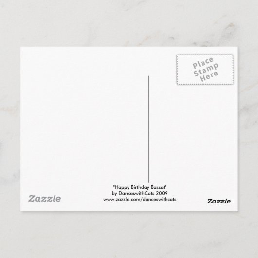 Happy Birthday Briefkaart (Achterkant)