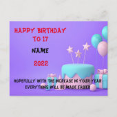 Happy Birthday Briefkaart (Voorkant)