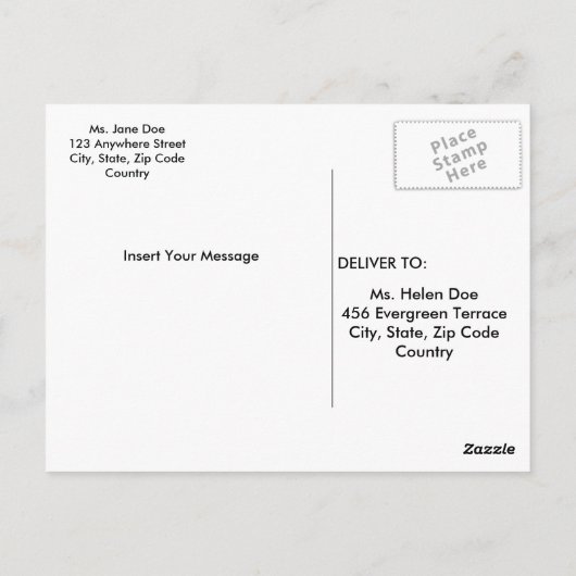 Happy Birthday Briefkaart (Achterkant)