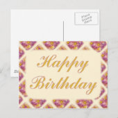 Happy Birthday Briefkaart (Voorkant / Achterkant)