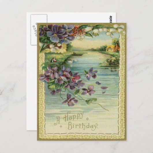  Happy Birthday Briefkaart (Voorkant / Achterkant)