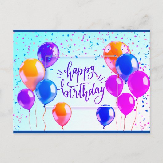 Happy Birthday Briefkaart (Voorkant)