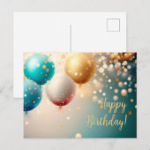 Happy Birthday Briefkaart (Voorkant / Achterkant)