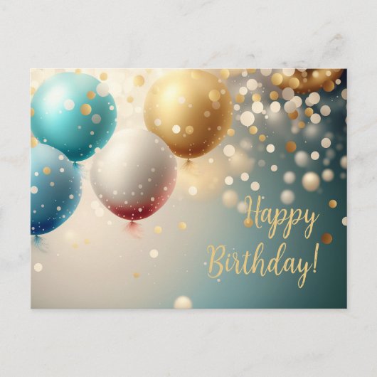 Happy Birthday Briefkaart (Voorkant)