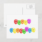 Happy Birthday Briefkaart (Voorkant / Achterkant)