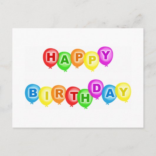 Happy Birthday Briefkaart (Voorkant)