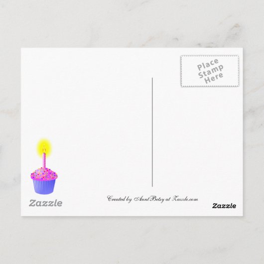 Happy Birthday Briefkaart (Achterkant)