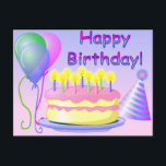 Happy Birthday Briefkaart<br><div class="desc">Kleurrijk Happy Birthday briefkaart.</div>