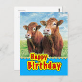 Happy Birthday Briefkaart (Voorkant / Achterkant)