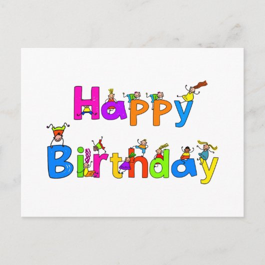 Happy Birthday Briefkaart (Voorkant)