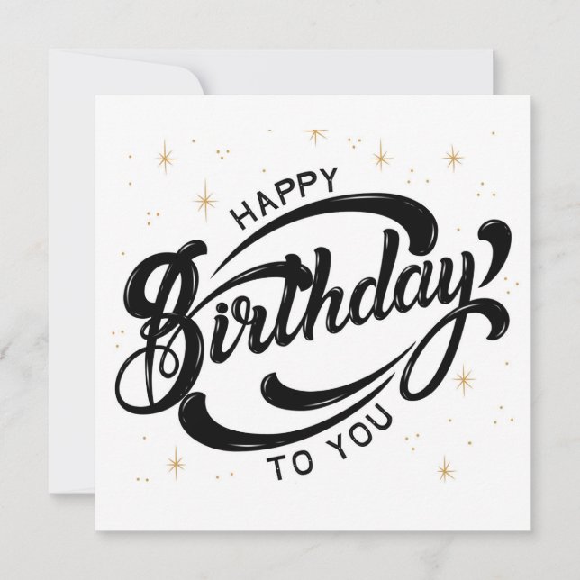 Happy Birthday Briefkaart (Voorkant)