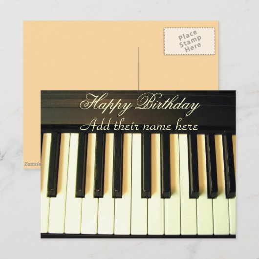 Happy Birthday_ Briefkaart (Voorkant / Achterkant)