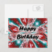 Happy Birthday Briefkaart (Voorkant / Achterkant)