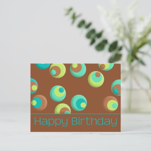 Happy Birthday Briefkaart (Staand voorkant)