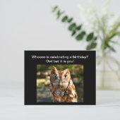 Happy Birthday Briefkaart Eastern Screech Owl (Staand voorkant)