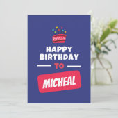 Happy Birthday Briefkaart eenvoudig  modern (Staand voorkant)