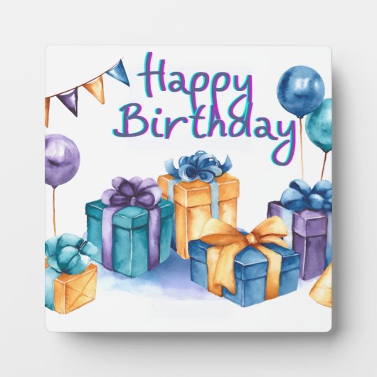 Happy Birthday Briefkaart Fotoplaat (Voorkant)