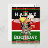 Happy Birthday Briefkaart Horizontale Sjabloon (Voorkant / Achterkant)