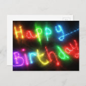 Happy Birthday Briefkaart in levendige kleuren (Voorkant / Achterkant)