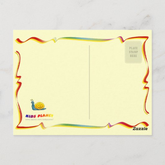  Happy Birthday briefkaart met leuke slak (Achterkant)