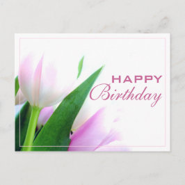 Happy Birthday Briefkaart met Tulips Foto
