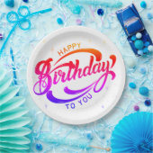 Happy Birthday Briefkaart Papieren Bordje (Feest)