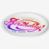 Happy Birthday Briefkaart Papieren Bordje (Gekanteld)