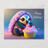 Happy Birthday Briefkaart, Sloth in snoep Briefkaart (Voorkant)