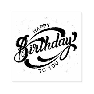 Happy Birthday Briefkaart Zelfinktende Stempel