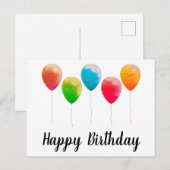Happy birthday briefkaarten (Voorkant / Achterkant)