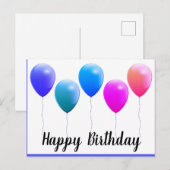 Happy birthday briefkaarten (Voorkant / Achterkant)