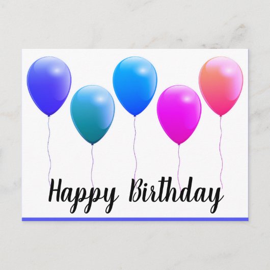 Happy birthday briefkaarten (Voorkant)
