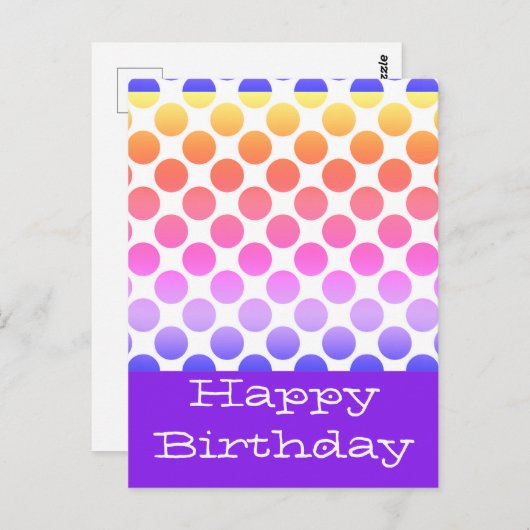 Happy birthday briefkaarten (Voorkant / Achterkant)