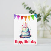 Happy birthday briefkaarten (Staand voorkant)