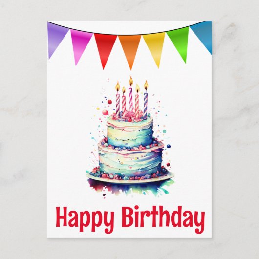 Happy birthday briefkaarten (Voorkant)