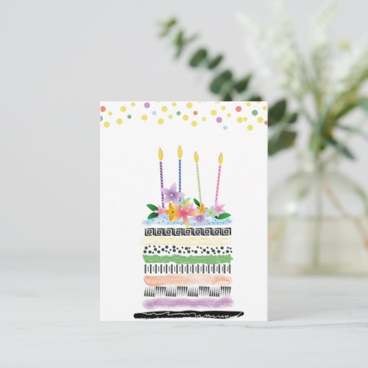 Happy birthday briefkaarten (Staand voorkant)