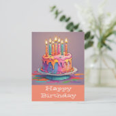 Happy birthday briefkaarten (Staand voorkant)