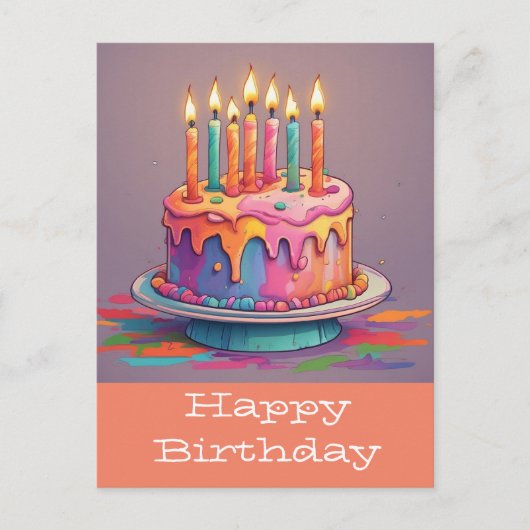 Happy birthday briefkaarten (Voorkant)