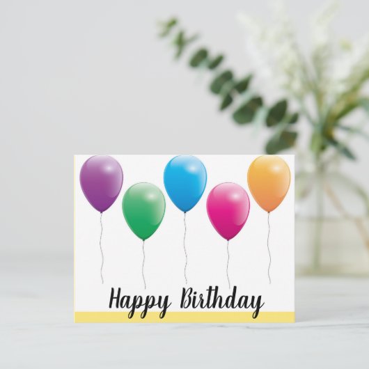 Happy birthday briefkaarten (Staand voorkant)
