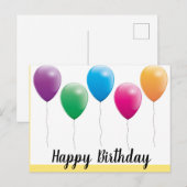 Happy birthday briefkaarten (Voorkant / Achterkant)