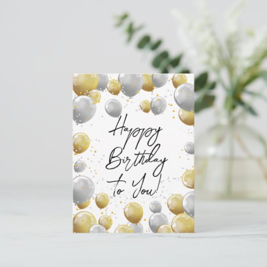 Happy birthday briefkaarten (Staand voorkant)