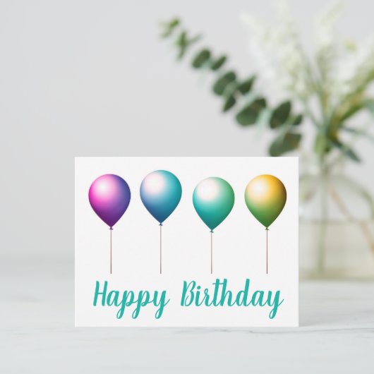 Happy birthday briefkaarten (Staand voorkant)