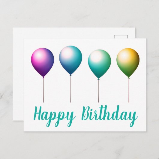 Happy birthday briefkaarten (Voorkant / Achterkant)