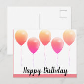 Happy birthday briefkaarten (Voorkant / Achterkant)