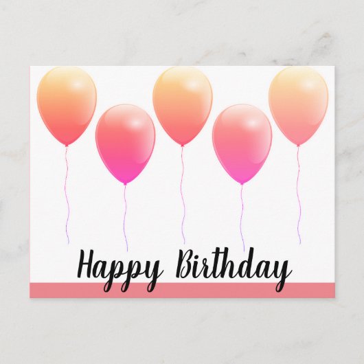 Happy birthday briefkaarten (Voorkant)