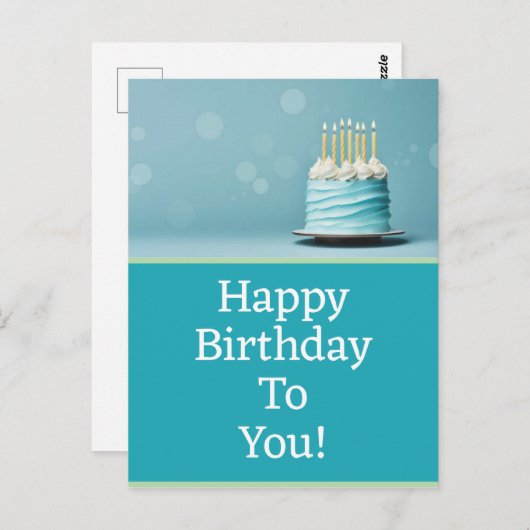 Happy birthday briefkaarten (Voorkant / Achterkant)