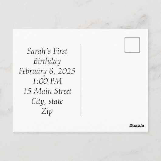 Happy birthday briefkaarten (Achterkant)