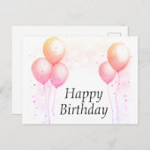 Happy birthday briefkaarten (Voorkant / Achterkant)